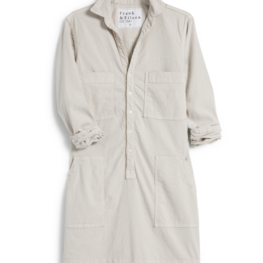 Frank & Eileen SOUTHERN LONG SLEEVE PLAYSUIT DRESS SAND AND STRIPE