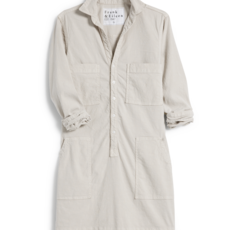Frank & Eileen SOUTHERN LONG SLEEVE PLAYSUIT DRESS SAND AND STRIPE