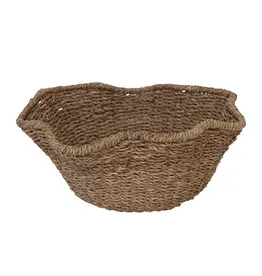 15"Rnd Bankuan Ruffled Bowl, Natural