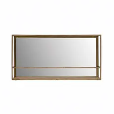 23-1/2"W Metal & MDF Wall Shelf w Mirror