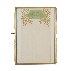 5"L x 7"H Brass & Glass Photo Frame