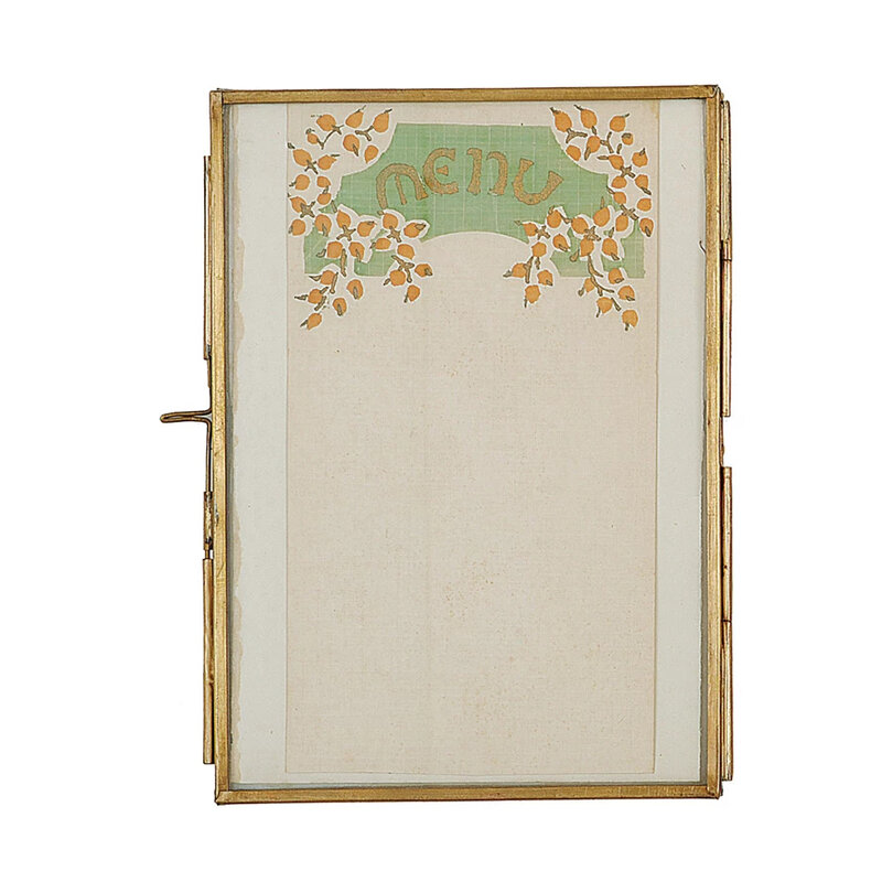 5"L x 7"H Brass & Glass Photo Frame