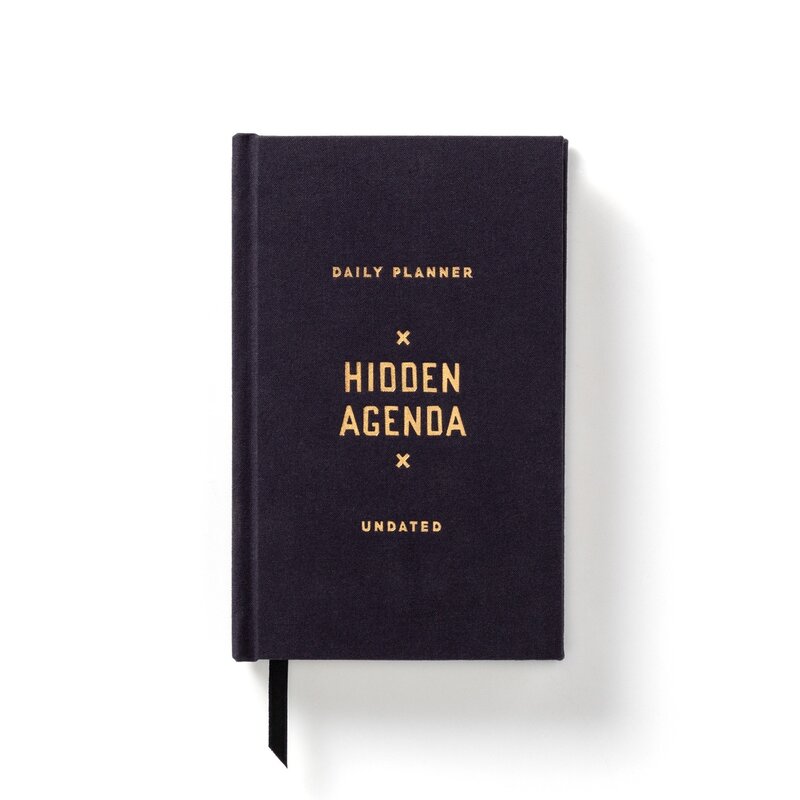 CHRONICLE BOOKS Brass Monkey Hidden Agenda Undated Mini Planner