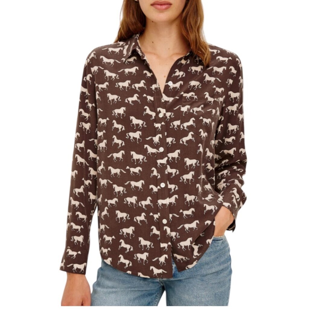 Rails KATE SHIRT IVORY HORSES