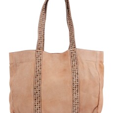 PIET STUDDED LEATHER TOTE BAG SAND