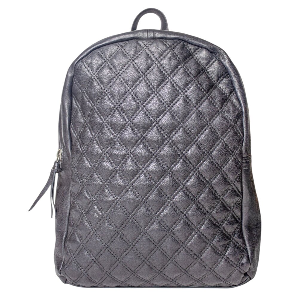 BEKEMA DIAMOND PATTEREND LEATHER BACKPACK BLACK