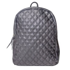 BEKEMA DIAMOND PATTEREND LEATHER BACKPACK BLACK