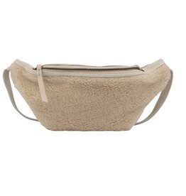 MAAN SHEARLING BELT BAG IVORY
