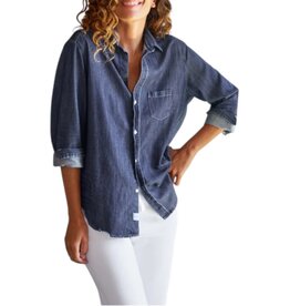 Frank & Eileen EILEEN Relaxed Button-Up Shirt Vintage Dark Wash