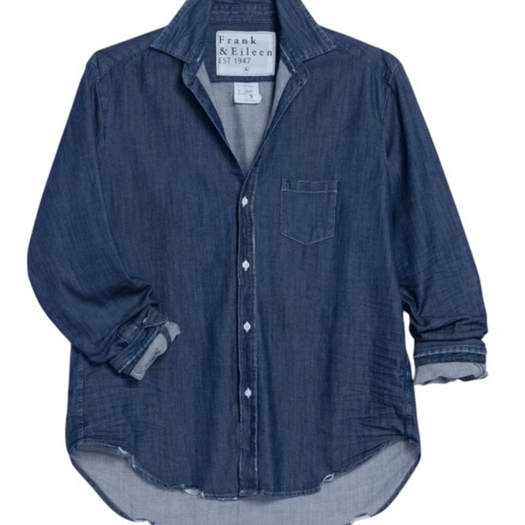 Frank & Eileen EILEEN Relaxed Button-Up Shirt Vintage Dark Wash