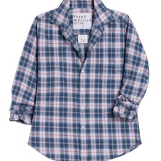 Frank & Eileen BARRY Tailored Button Up Shirt Grey Red Plaid