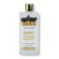 Chez Gagne Burnt Out - Glass Bottle Safety Matches - Black
