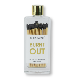 Chez Gagne Burnt Out - Glass Bottle Safety Matches - Black