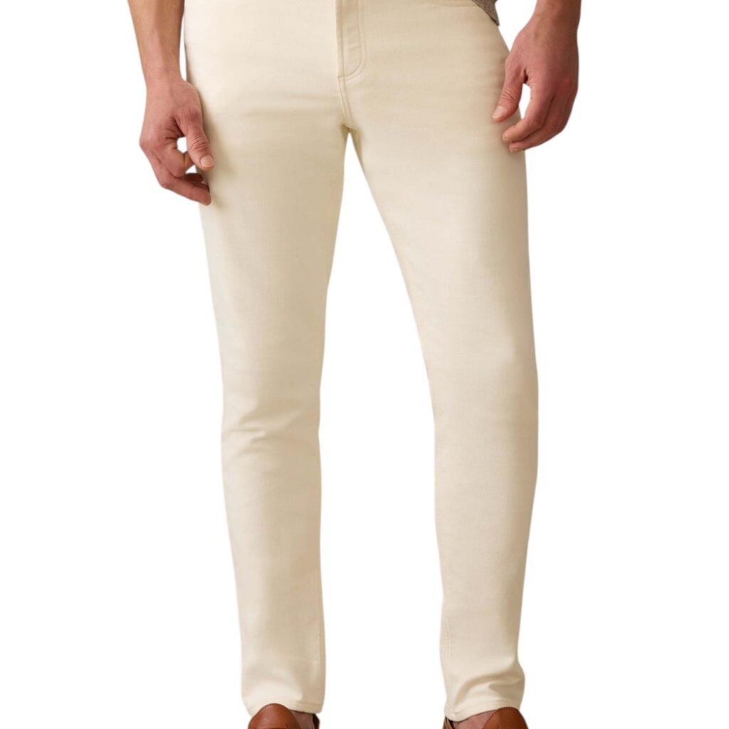 Faherty FOR HIM STRETCH TERRY 5 POCKET PANT EGRET
