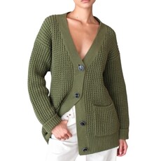 Emerson Fry Cozy Cotton Cardigan Olive Tanguis Cotton