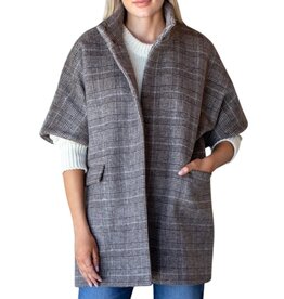 Emerson Fry LAYERING JACKET STEWART PLAID CHESTNUT