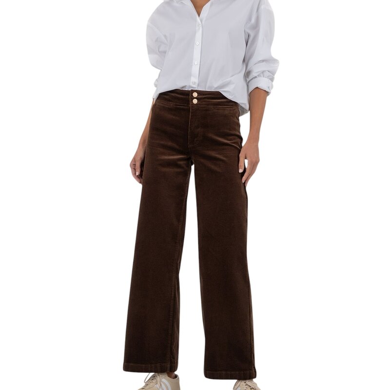 Kut From The Kloth MEG WIDE LEG PANT CORD FUDGE