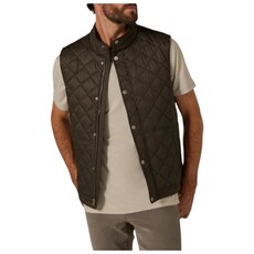 7DIAMONDS CREST QUILTED VEST OLIVE