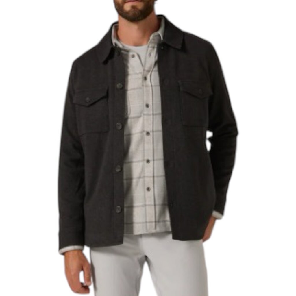 7DIAMONDS CRAFTSMAN TWILL SHACKET CHARCOAL
