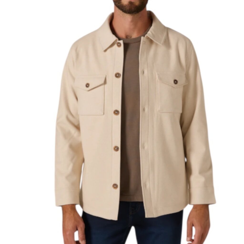 7DIAMONDS CRAFTSMAN TWILL SHACKET BEIGE