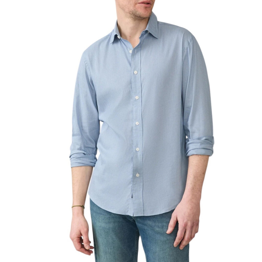 Faherty FOR HIM THE MOVEMENT SHIRT AZURE PINTUCK