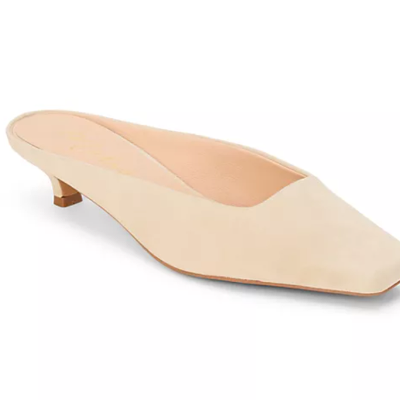 CLASSY HEELED MULE CREAM