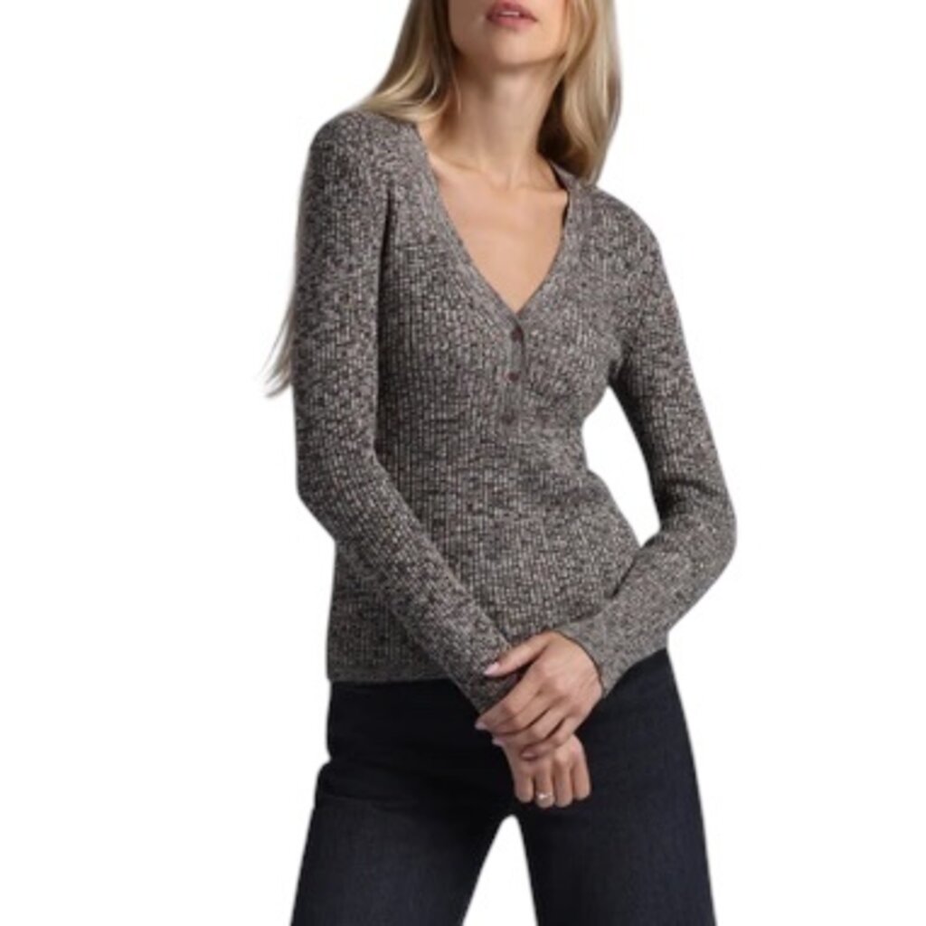 Supima Cotton Desert Sand Combo Cashmere Rib Marled Henley