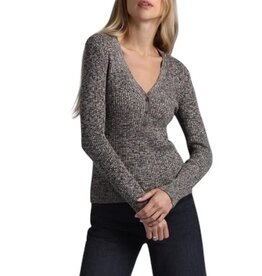 Supima Cotton Desert Sand Combo Cashmere Rib Marled Henley