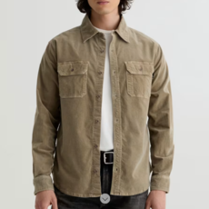 AG FOR HIM CURTIS WORK SHIRT SULFUR INDUSTRIAL TAUPE