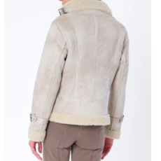 FAUX FUR BIKER JACKET BUFF