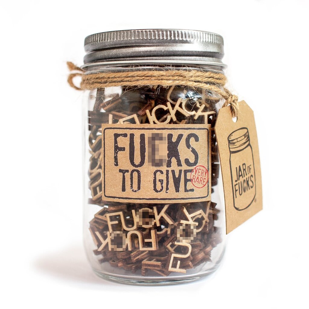 ShutUpAndTakeMyMoney Jar of Fcks To Give 12 oz Gag Gift Christmas White Elephant