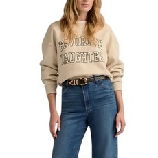 FAVORITE DAUGHTER THE CROPPED COLLEGIATE SWEATSHIRT FRENCH OAK