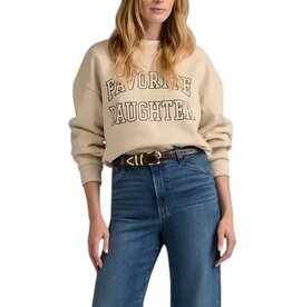FAVORITE DAUGHTER THE CROPPED COLLEGIATE SWEATSHIRT FRENCH OAK