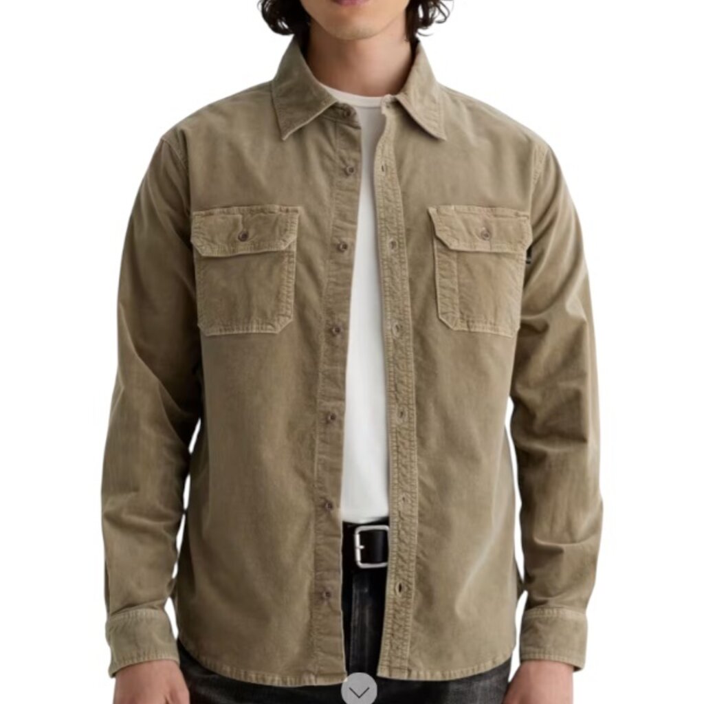 AG FOR HIM CURTIS WORK SHIRT SULFUR INDUSTRIAL TAUPE