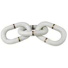 White Marble Chain with Brass
