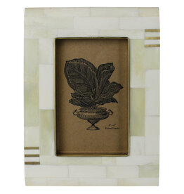 Acacia, Bone & Brass Frame - 4x6