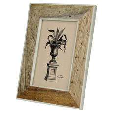 Mango Wood Brass & Bone Frame 4x6