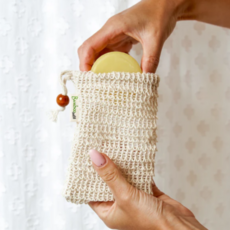 Bamboo Switch Set of 3 Sisal Soap Saver Bag