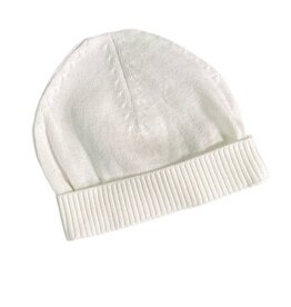 Viverano Milan Round Hat Sweater Knit Baby Beanie DOVE WHITE