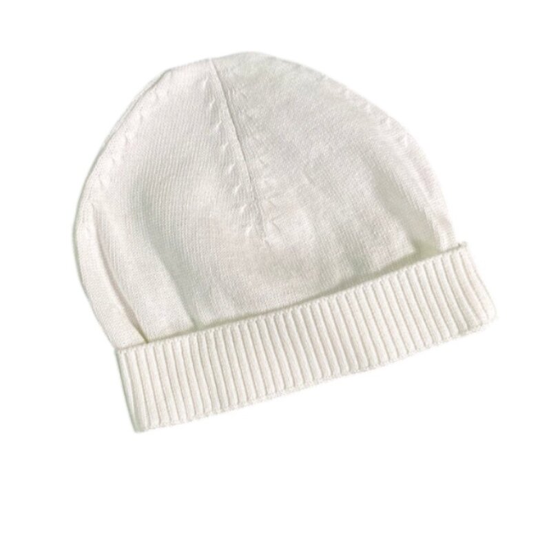 Viverano Milan Round Hat Sweater Knit Baby Beanie DOVE WHITE
