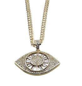 XTRAORDINARY FLAIR Gold Crescent Moon Third Eye Pendant Necklace