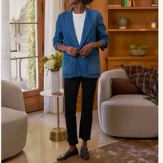 Frank & Eileen Bond Oversized Blazer Washed Blue