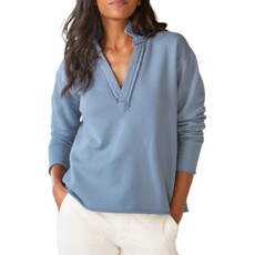 Frank & Eileen Patrick Popover Henley Sweatshirt Slate