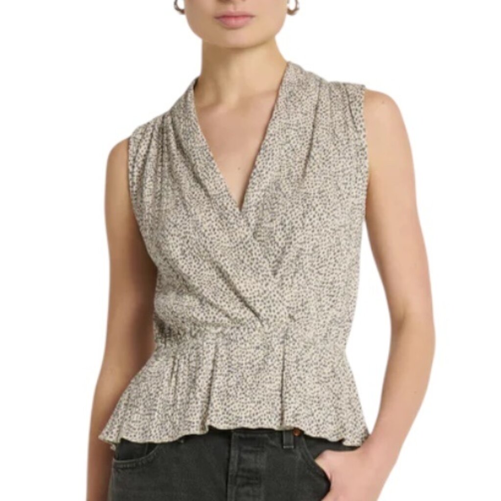 NATION LTD NINA WRAP FRONT TOP WINTER PEBBLE