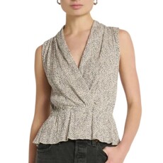 NATION LTD NINA WRAP FRONT TOP WINTER PEBBLE