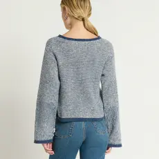 NATION LTD WILLOW PULLOVER SWEATER GREENWICH NAVY STRIPE