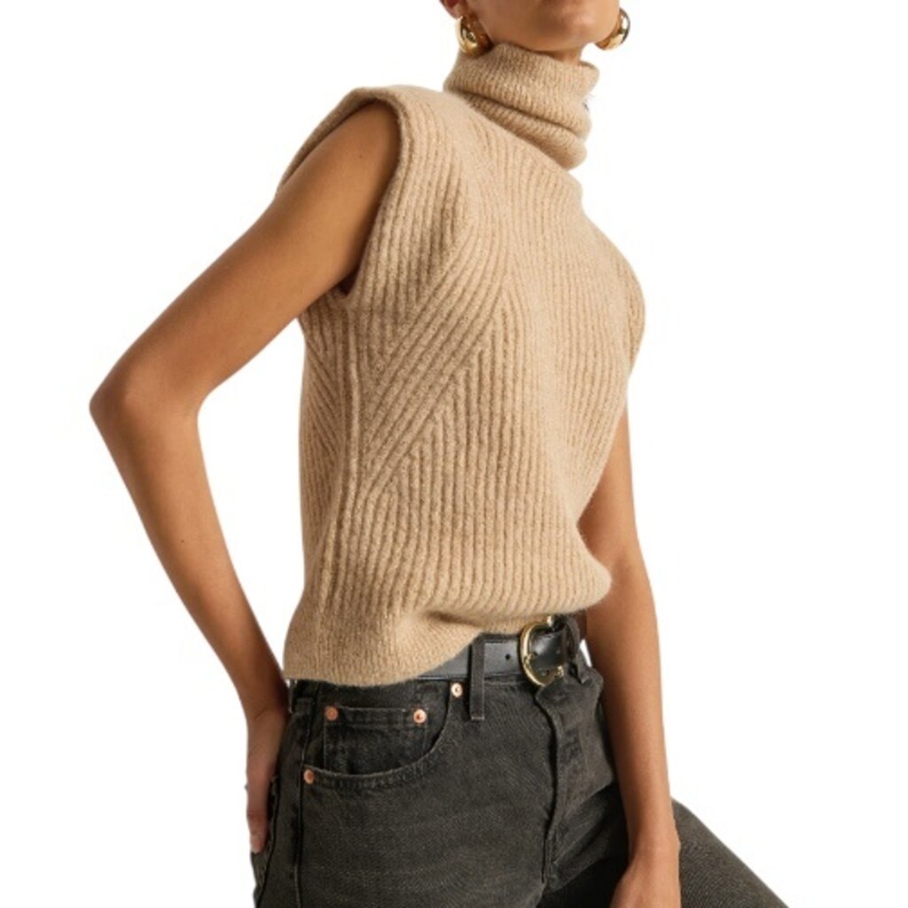 NATION LTD ISHA TURTLENECK TANK SHINY MOONBEAM