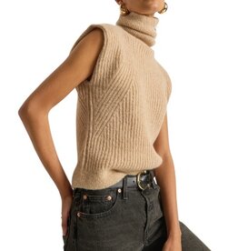NATION LTD ISHA TURTLENECK TANK SHINY MOONBEAM