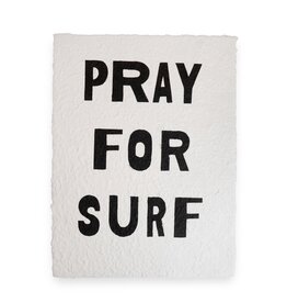 Sugarboo Pray for Surf Handmade Paper Print- 12"x16"