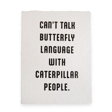 Sugarboo Butterfly Language Handmade Paper Print- 12"x16"